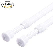 2Pcs Shower Curtain Rod 23.6-44.3Inch Never Rust Non-Slip Spring Tension Rod - £18.37 GBP