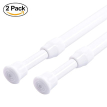 2Pcs Shower Curtain Rod 23.6-44.3Inch Never Rust Non-Slip Spring Tension... - £18.08 GBP