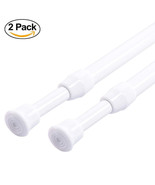 2Pcs Shower Curtain Rod 23.6-44.3Inch Never Rust Non-Slip Spring Tension... - £18.08 GBP