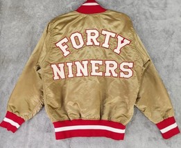 San Francisco 49ers Jacket Mens Size 36 Gold Satin Chalk Line Bomber Vin... - $316.79