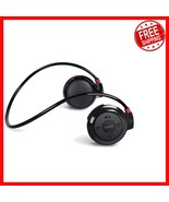 Cootree Black/Red Bluetooth Headset - Foldable Design for Exercising &amp; C... - $761.64 MXN