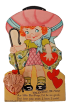 Little Bo-Peep Valentine Card, Moveable, Early 1900&#39;s Vintage Antique - £2.37 GBP