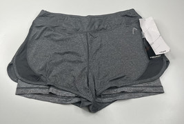 Head NWT women’s small gray lined running shorts sf1 - £10.35 GBP