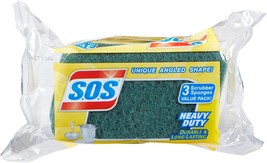 S.O.S Heavy Duty Scrubber Sponge, 3 Count - £52.76 GBP