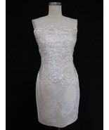 Vtg Jessica McClintock Gunne Sax Cocktail Bustier Dress XS Embroidery Se... - £35.91 GBP