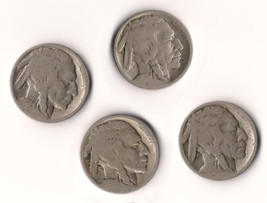 4 Buffalo Nickels, 1 is 1927 - £3.98 GBP