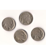 4 Buffalo Nickels, 1 is 1927 - £3.73 GBP