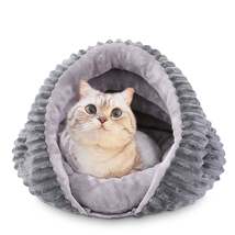 Conch Cat&#39;s Nest Creative Pet Dog&#39;s Nest Bed Small Dog Half Enclosed Removable a - £29.16 GBP