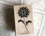 Stampin&#39; Up! Flower Design Dots Rubber Stamp 2007 Wood Mount - £8.69 GBP