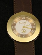 Wrist Watch Bord a&#39; Bord French Uni-Sex Solid Bronze, Genuine Leather B4 - $129.95