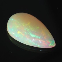 Welo Opal Solid Untreated Pear Ethiopian Wollo Rolling Flash Color 3.16 carat - £43.55 GBP