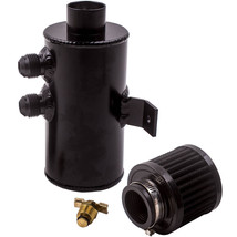 10AN 0.75L Oil Catch Can Tank Reservoir With Breather Filter Baffled Alu... - £113.87 GBP