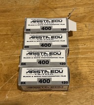 4 Artista EDU Ultra 400 Black and White Negative Film Rolls 120 3/2015 - $39.59