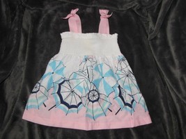 BABY INFANT GIRL JANIE &amp; AND JACK BEACH BUNGALOW UMBRELLA SUN DRESS COVE... - $16.82
