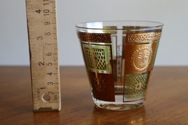 Vintage Georges Briard Lowball Glass Golden Celeste Flared Barware Signed - $14.00