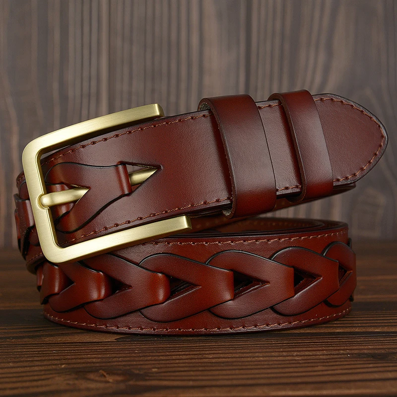 Y fashion man belts hot sale cutout strap male genuine leather cowhide belt hollow thumb155 crop