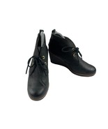 Sperry Top Sider Boots Women 8.5M Harlow Shoes Black Leather Wedge Comfo... - $361.33 MXN