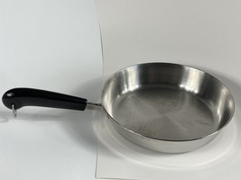 Vintage Revere Ware Stainless Steel 9&quot; Frying Pan Skillet 94C - Disc Bottom - $19.34