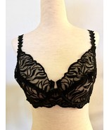 Vintage Wacoal Semi-Sheer Black Bra - Size 36C - €46,90 EUR
