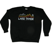 Lake Tahoe California Prairie Mountain Black Pullover Sweatshirt Adult L - $19.55
