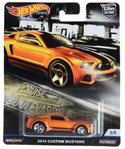 Hot Wheels Car Culture Cruise Boulevard 2014 Custom Mustang 3/5, Burnt Orange - £10.16 GBP