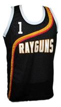 Baron Davis #1 Roswell Rayguns Basketball Jersey Sewn Black Any Size image 4