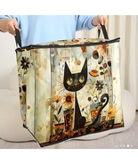 Large Capacity Foldable Storage Bag in Green with Kitty &amp; Flower Print - $285.10 MXN