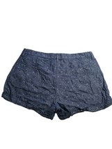 Old Navy Shorts Size 6 Blue White Mid Rise Cotton Blend Bottoms - £11.36 GBP