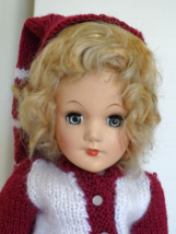 Vintage 1950&#39;s Mary Hoyer 14&quot; Hard Plastic in Burgundy Knit Ski Outfit - £145.17 GBP