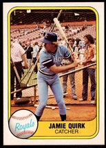 Kansas City Royals Jamie Quirk 1981 Fleer Baseball Card #50 nr mt - £0.39 GBP