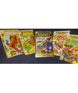 4 MARVEL AVENGERS/DAREDEVIL BRONZE AGE COVERS&amp;CLASSIC STEEL SIGN/RARE Mt... - $1,019.57 MXN