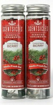 2 Scentsicles Christmas Berry Smells Fresh Cut 6 Count Scented Ornaments &amp; Hooks - £18.19 GBP