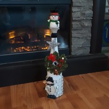 Snowman Christmas Incense Burners Wine Bottle Aromatherapy Seasonal home decor - £46.39 GBP