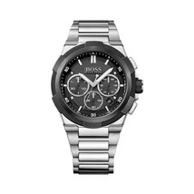 Hugo Boss Herrenuhr HB1513359, Quarz, 46 mm, Edelstahl, schwarzes Zifferblatt - £103.40 GBP