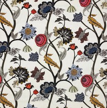 Lacefield Designs Palampore Poppy Floral Vine Cotton Fabric By Yard 55&quot;W - £20.35 GBP