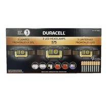 Duracell 575 Lumens COB Headlamp 3 Pack, 6 Lighting modes with UV Beam 1600313 - £23.73 GBP