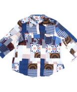 NEW Alia Plus Women&#39;s Top 18W 60&#39;s / 70&#39;s &quot;Patchwork&quot; Style  3/4 Sleeve NWT - $19.80