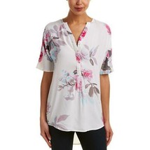 NWT Womens Size 10 Joules Carys Floral V-Neck Pop Over Tunic Blouse Top - £23.22 GBP