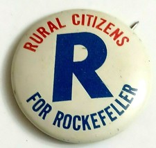 Rural Citizens for Rockefeller Political Pinback Button 1958 Nelson Gove... - £20.08 GBP