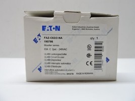 Eaton FAZ-C63/2-NA Miniature Circuit Breaker 2 Pole 63A 240 VAC 190786 - NEW! - $41.10