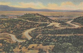 Linen Postcard ca1940s B071 Raton Pass Santa Fe Trail Raton NM Highway 85 - $6.44