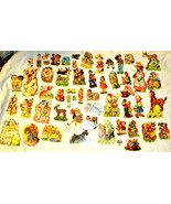 Vintage Children Animals Diecut Cutouts 65 Piece Lot Paper Flowers 1950s - $49.49