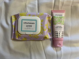 Refreshments Luscious Hand Cream and Cleansing Face Wipes Bundle - $19.95