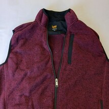 Lee Regular Fit RN#64866 Men's Sleeveless Fleece Vest In Zinfandel Red Size L image 15