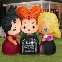 Disney Hocus Pocus Sanderson Sisters Halloween Inflatable 5 ft Tombstone Decor - £101.78 GBP