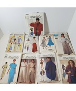 Lot of 9 Vintage SIMPLICITY Patterns 1980s Paper Ephemera Fashion Junk J... - £18.97 GBP