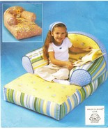 Maudlin Shore Kids Childs Chaise Lounge Chair Zip Slipcover Sew Pattern  - $11.99