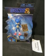 Sonic the Hedgehog 2 Movie 4&quot; Sonic  Action Figure Articulated w/ Map ri... - £23.18 GBP