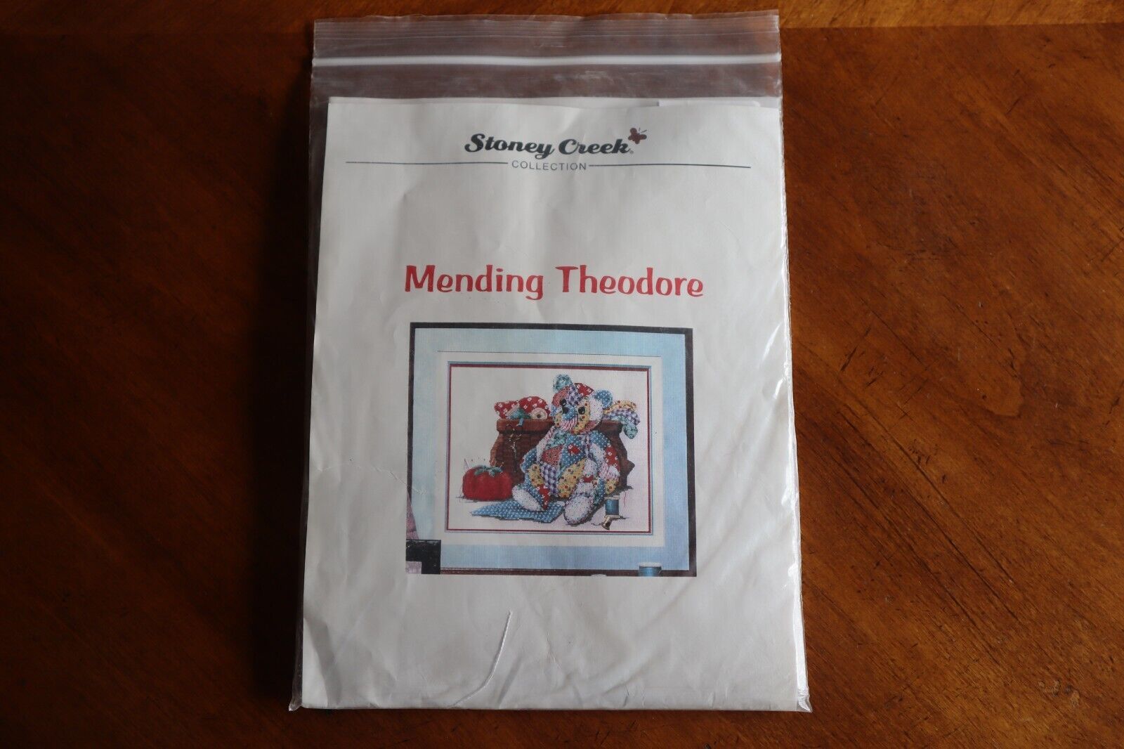 Stony Creek Cross Stitch Kit Mending Theodore 1998 Toy Bear Sewing Patches Repai - $20.00