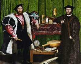 Art The Ambassadors by Hans Holbein. People Oil Painting Giclee Print Canvas - $8.59+